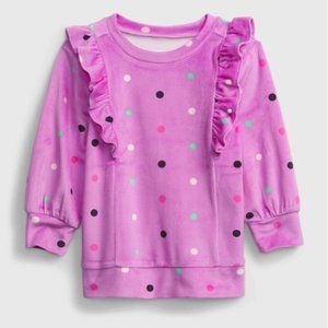 NWT GAP toddler velour tunic shirt purple sz 2T